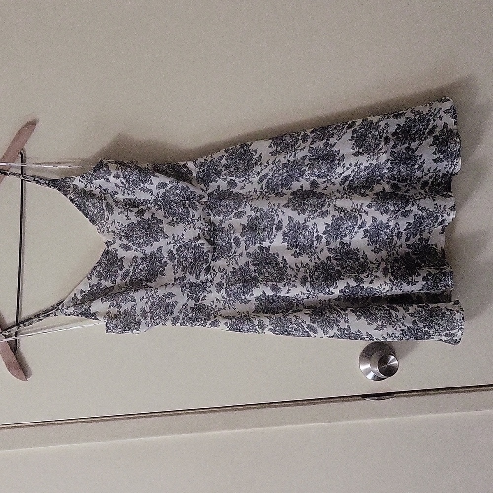 Blue and White Floral ANGL Dress (S)